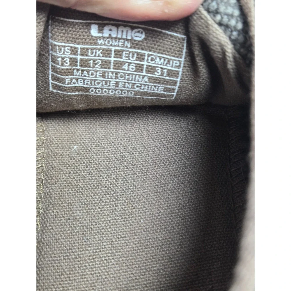 Lamo Women Charcoal Gray Canvas Boat Shoes Loafers Size 13‎